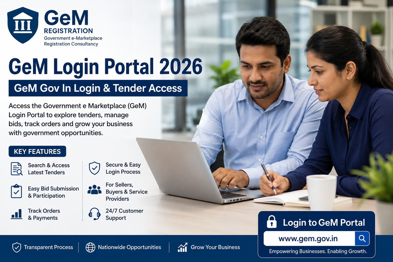 GeM Login Portal 2026 | GeM Gov In Login & Tender Access